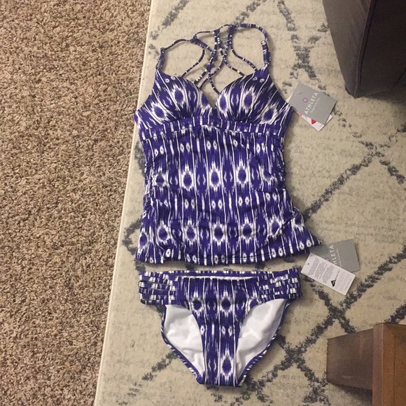 NWT Athleta Aqualuxe tankini and bottoms swim set - Picture 1 of 8